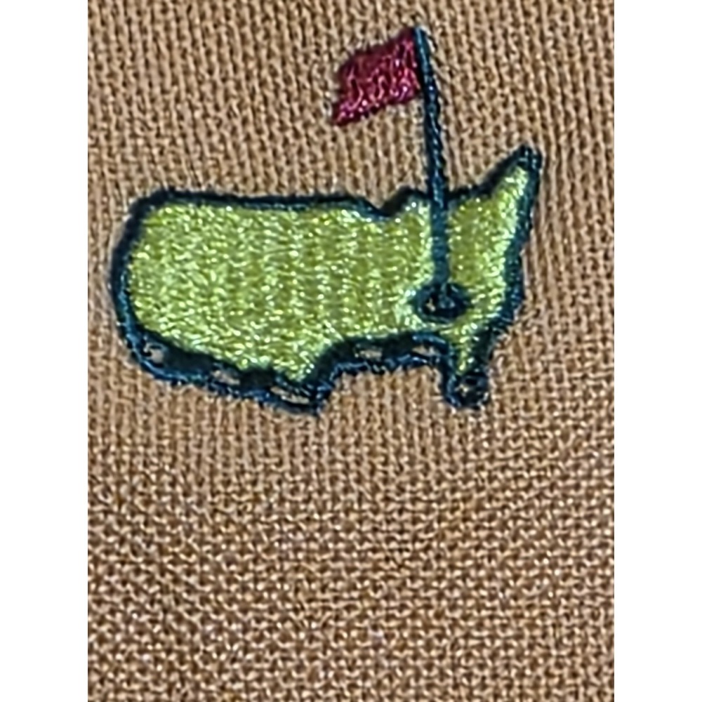 Masters Tech‎ Mens Large Orange Polo Shirt Augusta National Golf Logo Polyester - Picture 8 of 9
